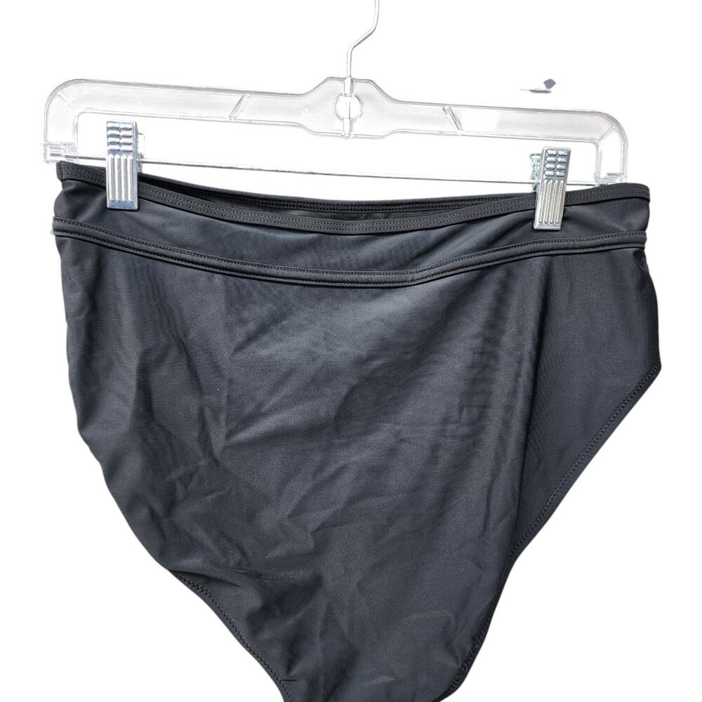 NWT BMJL Bikini Set L Black High Waisted 2 Piece Bandeau Swimsuit Beach Sporty - Picture 5 of 13